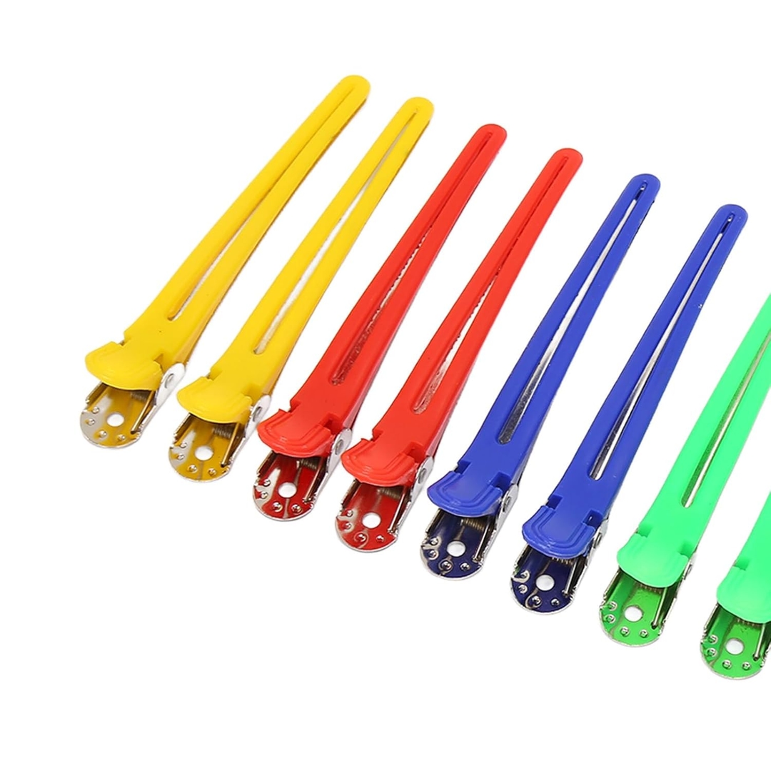 Hair Clip Professional Hairdressing Cutting Salon Styling tools Section Aluminum Plastic Hair Clips 12 Pcs Set 4