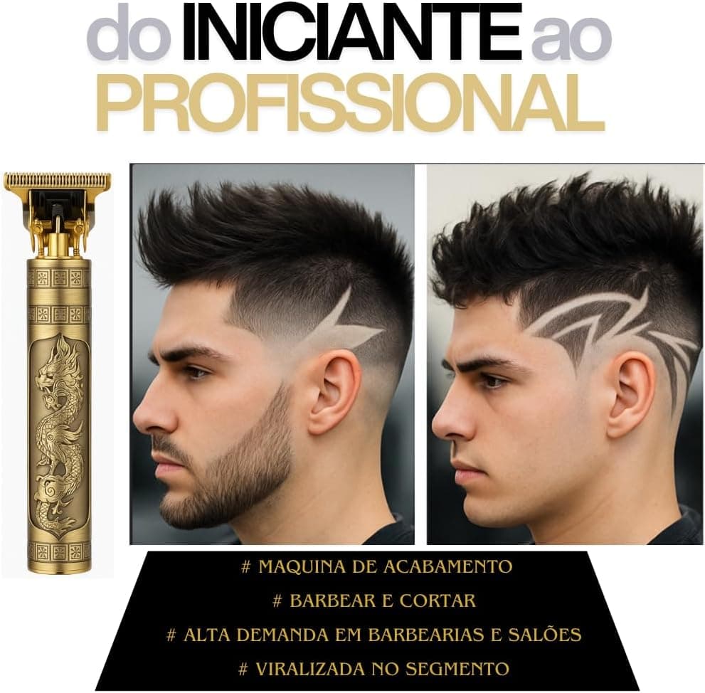 Professional Hair Trimmer Dragon Phoenix Charging Battery Hair Clipper Shaver Beard T Barber Hair Cutting Machine Hair Cut For Men 3