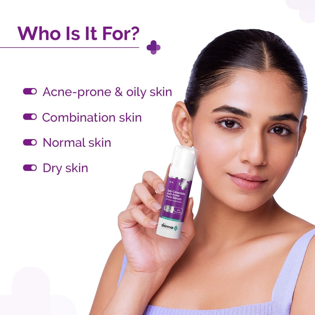 The Derma Co SaliCinamide Anti-Acne Face Serum with 2% Salicylic Acid & 5% Niacinamide for Acne & Acne Marks - 30ml 5