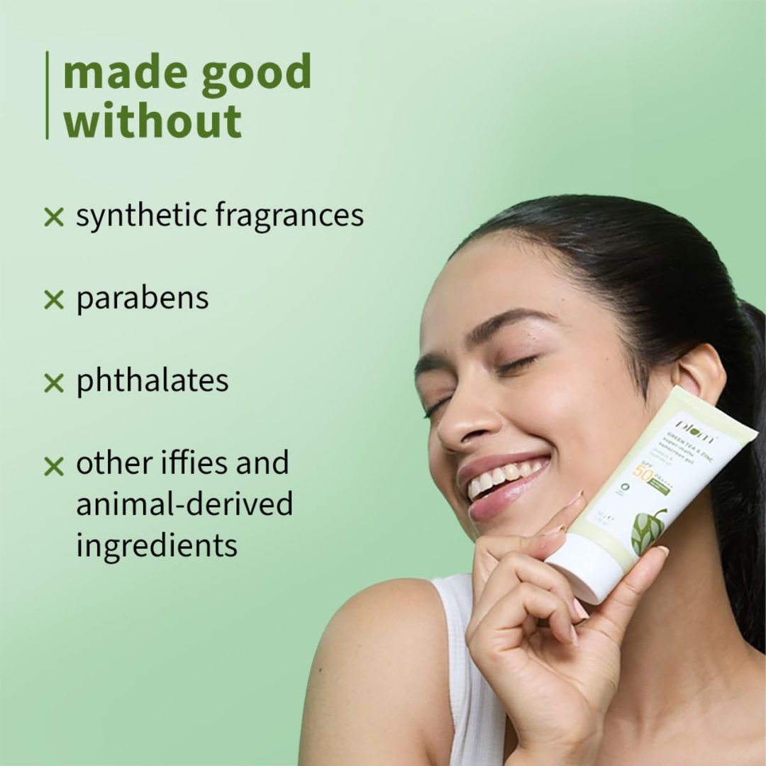 Plum Green Tea & Zinc Super Matte Sunscreen Gel SPF 50 PA++++ (50g) 7