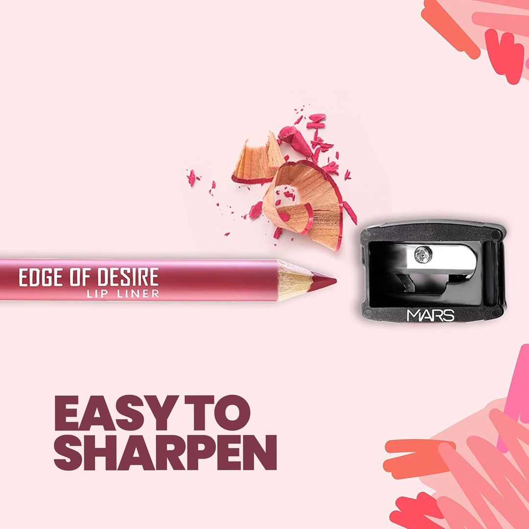 MARS Matte Lip Liner | One Swipe Smooth Application | Long Lasting Lip Pencil 3