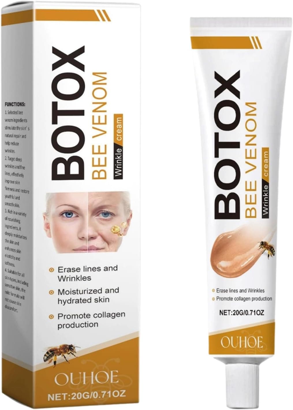 OUHOE Botox Bee Venom Wrinkle Removal Cream,20g 1