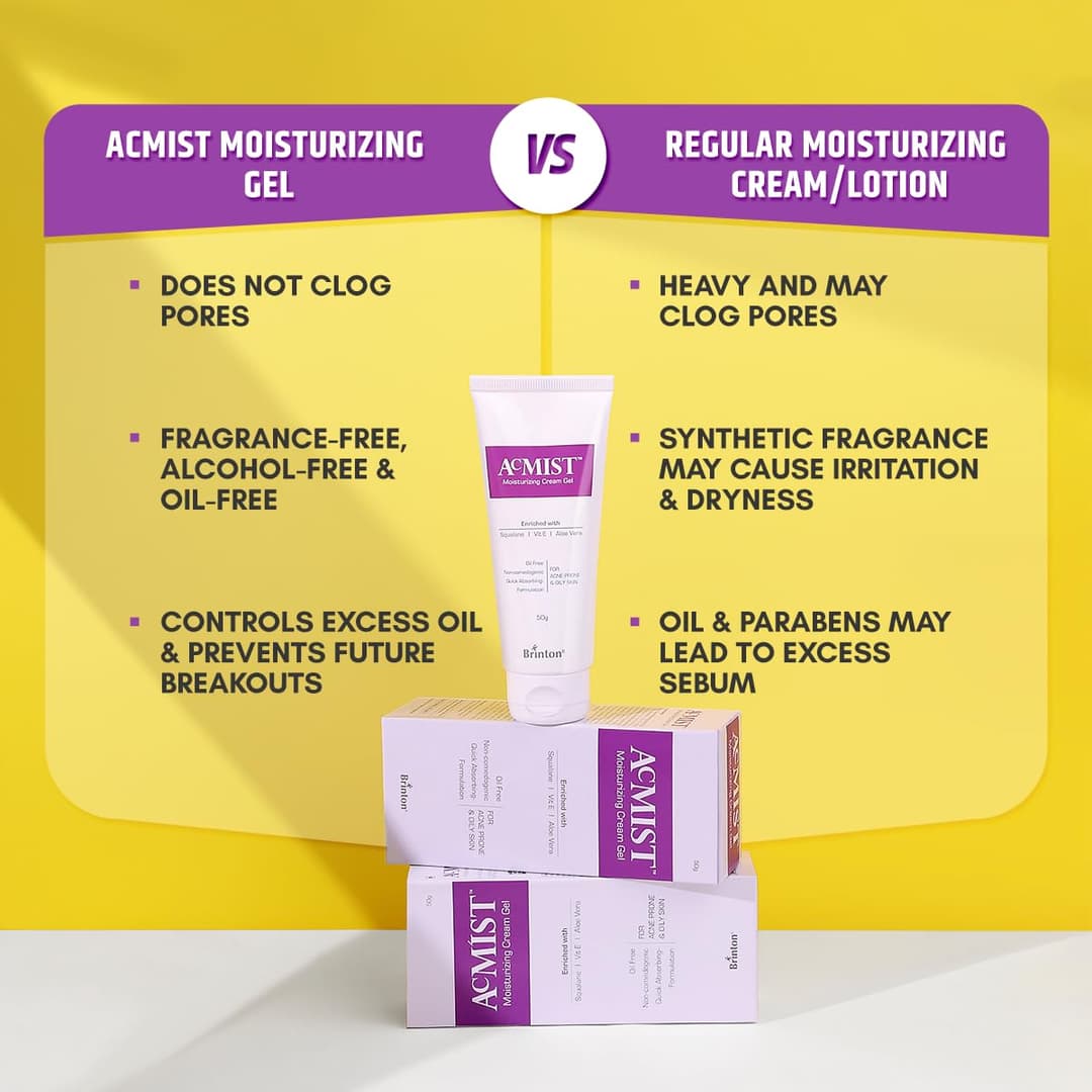 BRINT0N Acmist Moisturizing Cream Gel for Oily & Acne Skin 5
