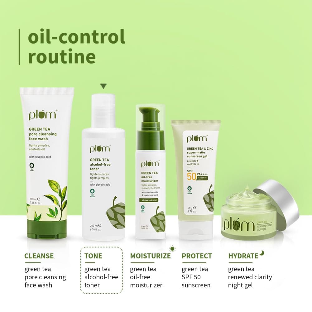 Plum Face Toner for Acne-Prone Skin with Green Tea - 200 ml 6