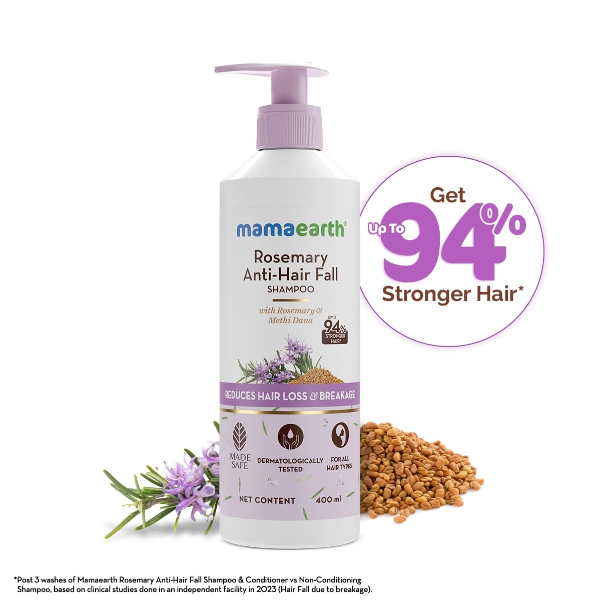 MammaEarth Rosemary Anti-Hair Fall Shampoo with Rosemary & Methi Dana 3