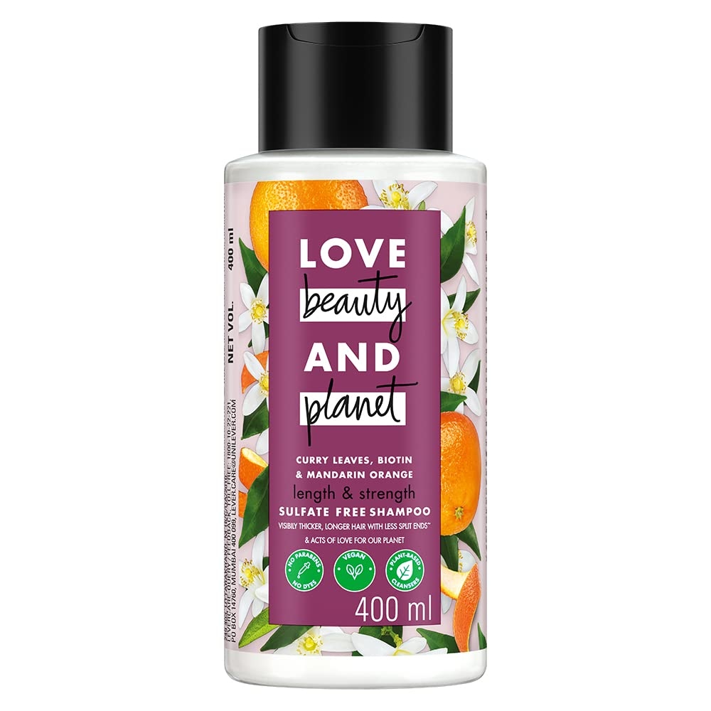 Love Beauty & Planet Curry Leaves & Biotin Sulpate Free Shampoo For Length And Strength (400ml) 1