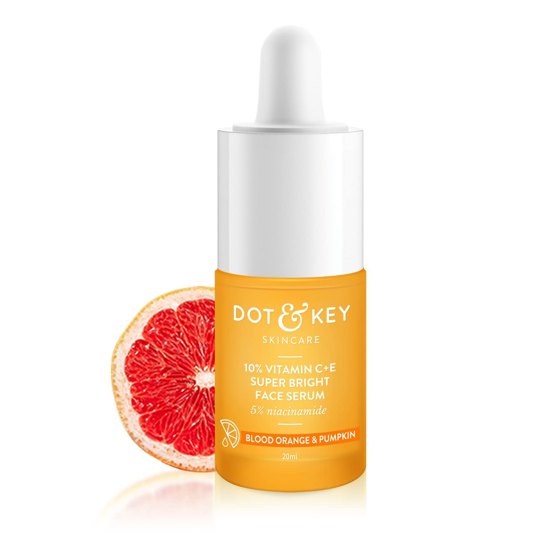 Dot & Key 10% Vitamin C + E, 5% Niacinamide Serum | Vitamin C Serum For Glowing Skin | Fades Dark Spots | Vit C with Blood Orange & Pumpkin | For Uneven & Dull Skin | For All Skin Types | 20ml 1