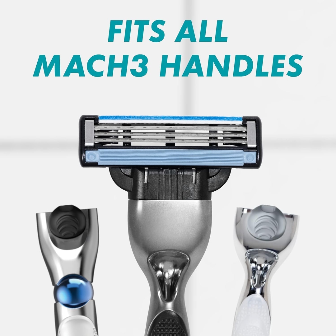 Gillette Mach3 Razor Refills for Men, 8 Razor Blade Refills 8