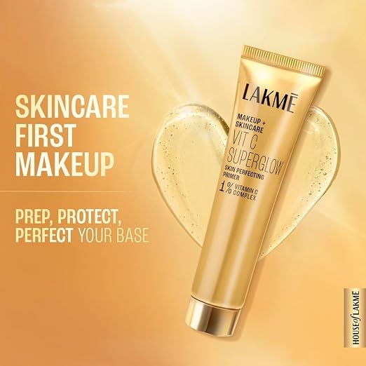 Lakme Makeup+Skincare VitC Superglow Skin Perfecting Primer 30g 3