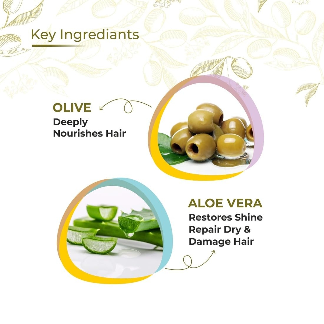 Prisa Organics Olive & Aloevera Shampoo with Conditioner (300ml) 3