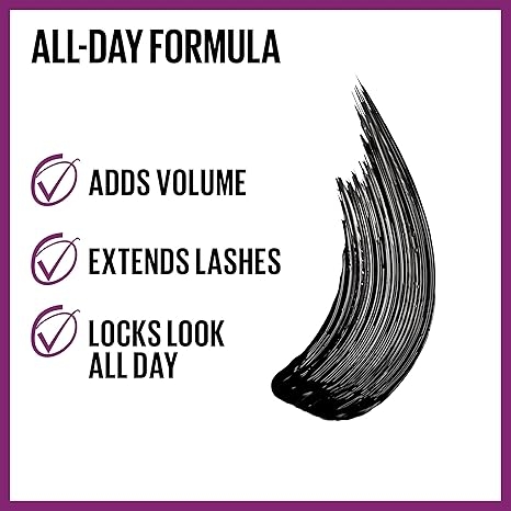 Maybelline The Falsies Lash Lift Waterproof Mascara Volumizing, Lengthening, Lifting, Curling, Multiplying, Eye Makeup, Very Black, 1 Count 3