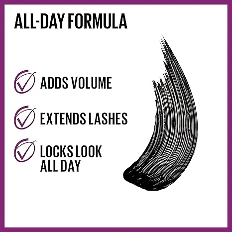 Maybelline The Falsies Lash Lift Waterproof Mascara Volumizing, Lengthening, Lifting, Curling, Multiplying, Eye Makeup, Very Black, 1 Count 4