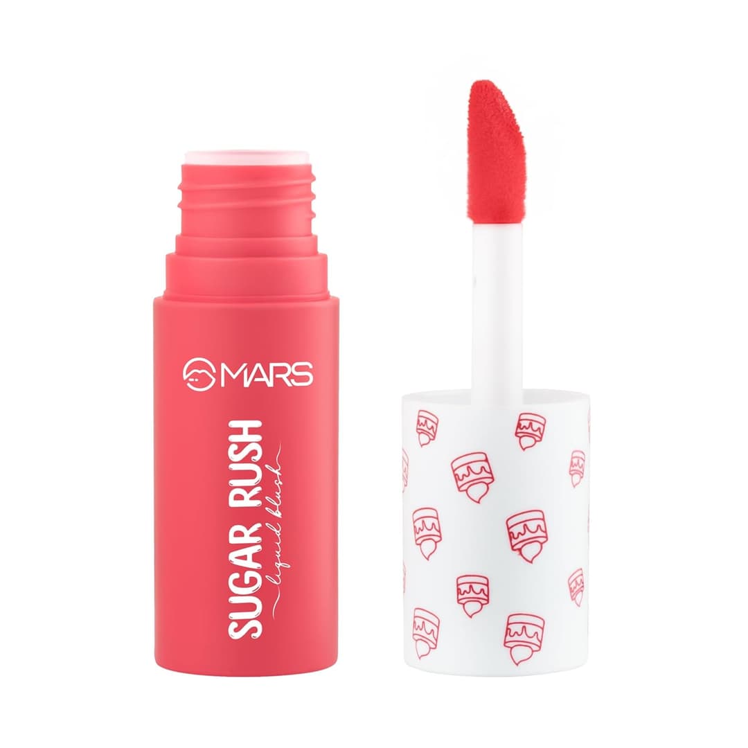 MARS Sugar Rush Liquid Blush 4.5ml | High-Pigmentation | Lightweight Formula | Dewy Matte Finish | Long-Lasting | Smooth Radiant Glow | Easy Doe-Foot Applicator 8