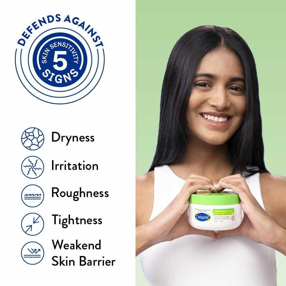 Cetaphil Moisturising Cream for Face & Body,Dry to Normal skin, 250 gm, Paraben & Sulphate free, Niacinamide &Vitamin B5 3