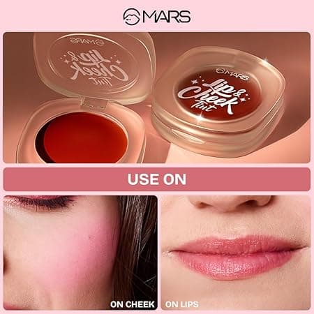 MARS Lip & Cheek Tint for Bold Pop Color (2.8 gm) (01-Trust Your Heart) | Demi Matte Finish | Dual Function | Buildable High Pigmentation | Long-Lasting Color | Weightless Wear 2