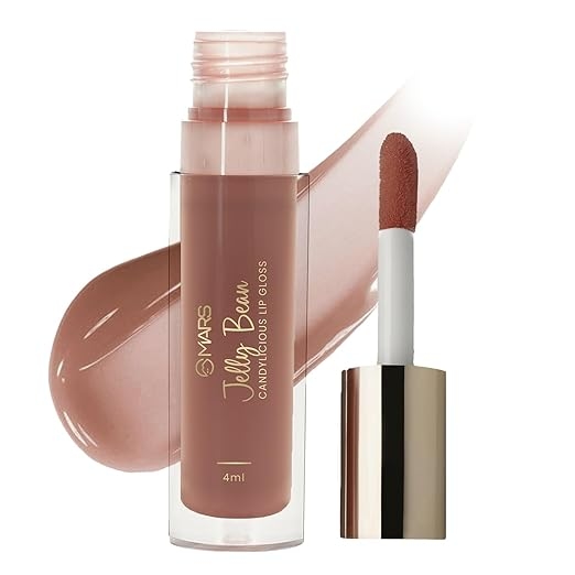 MARS Candylicious Sheer Lip Gloss for Women | Hydrating & High Shine | Lightweight | Non-Sticky | Enriched with Vitamin-E, Hyaluronic Acid & Avocado Ester (4.0ml) (05-JELLY BEAN) 1