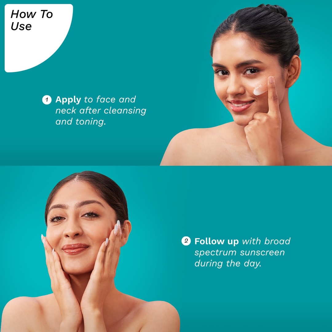 Pilgrim Squalane Niacinamide & Vitamin C Glow Moisturizer Cream for face | Moisturizer for dry skin hydration | Face moisturizer with vitamin c for glowing skin |Non-greasy | For Women and Men I 50 gm 5