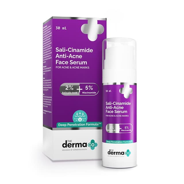 The Derma Co SaliCinamide Anti-Acne Face Serum with 2% Salicylic Acid & 5% Niacinamide for Acne & Acne Marks - 30ml