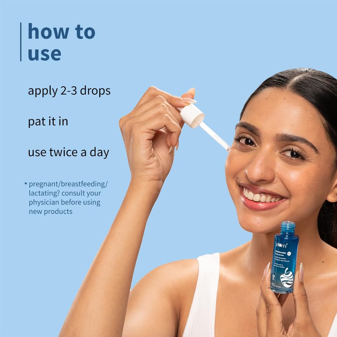 Plum 5% Niacinamide Face Serum With Rice Water & Amino Acid Complex (30ml) 3