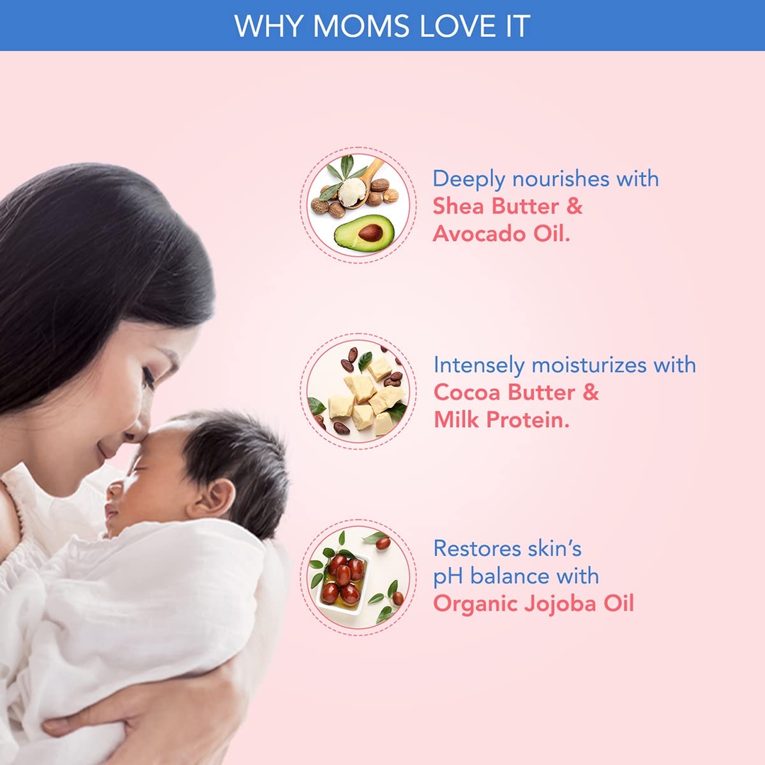 The Moms Co. Baby Cream for Face, Baby Moisturizer Cream with Shea Butter and Organic Jojoba Oil, Gentle Baby Skincare 2