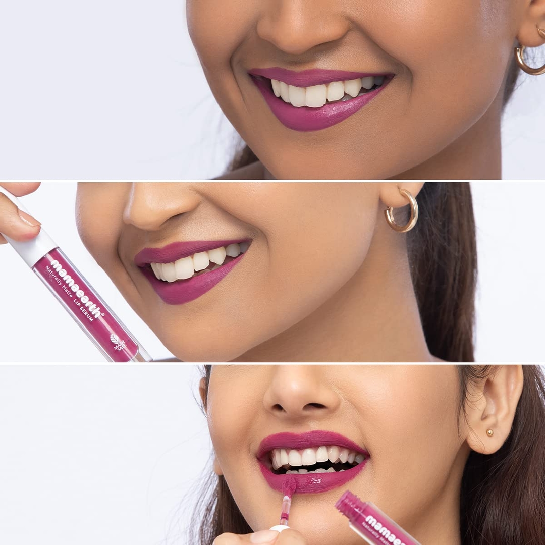 mamaearth Naturally Matte Liquid Lipstick 3 ml Berryddict Magenta 6