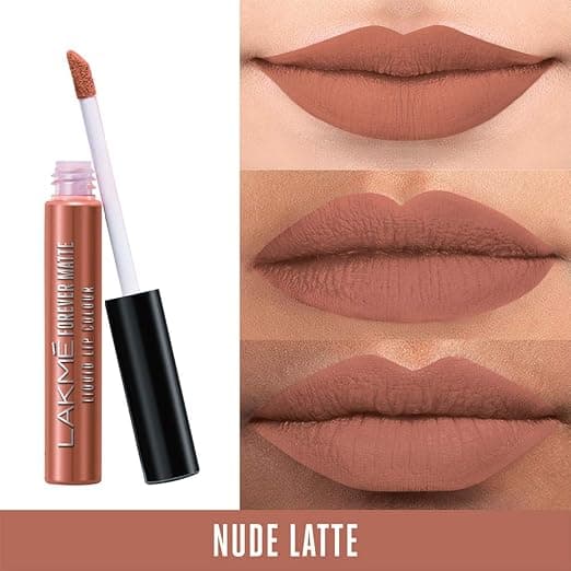 Lakme Forever Matte Liquid Lip Color - Nude Latte (5.6ml)
