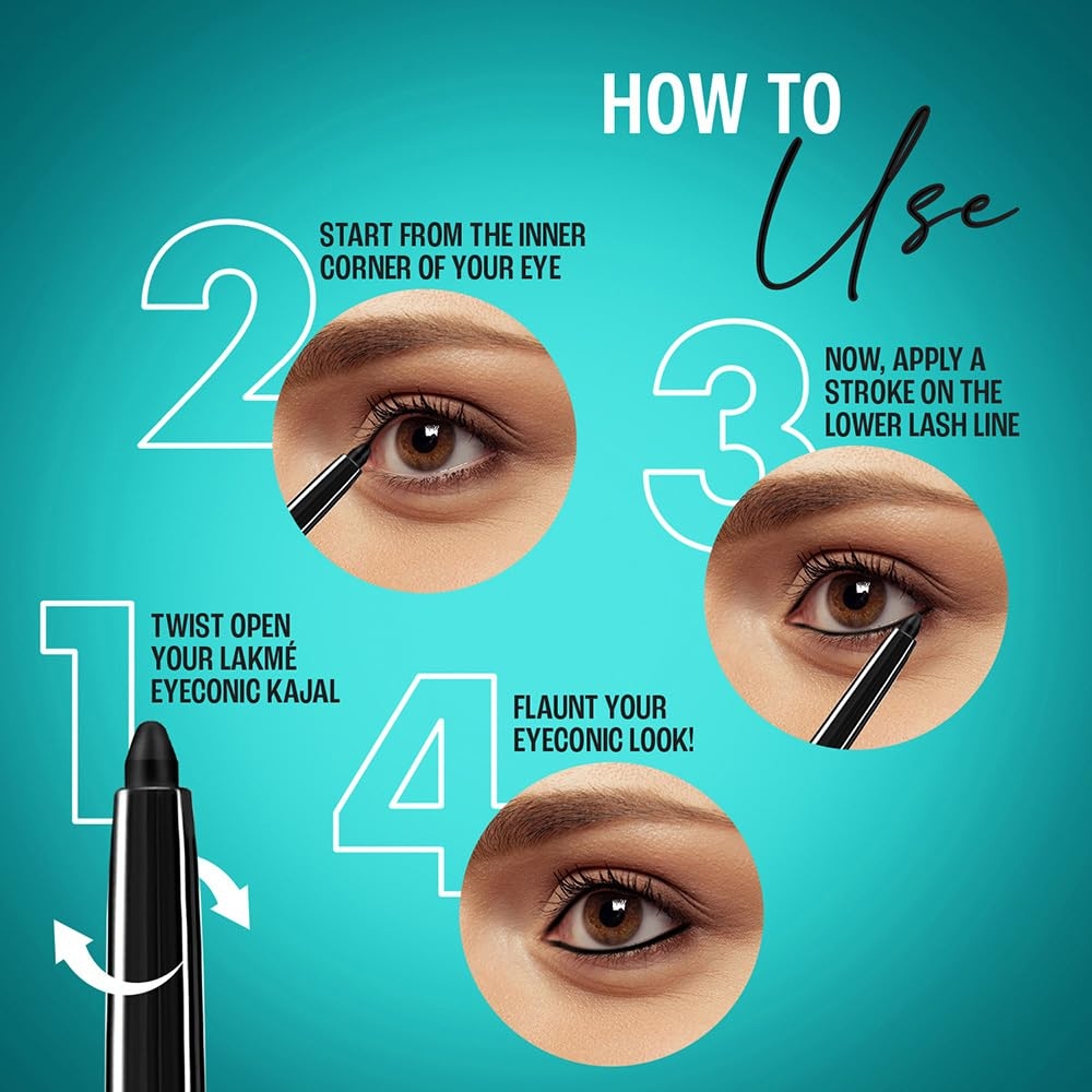 Lakme Eyeconic Kajal Deep Black (0.35g) 5