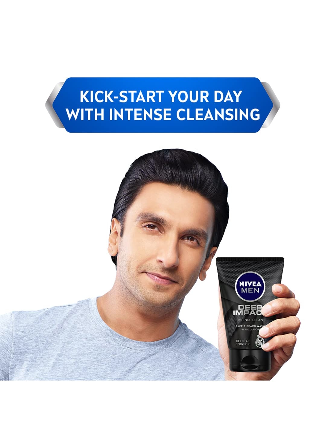 NlVEA Men Deep Impact Intense Clean Face & Beard Wash - 100 ml 2
