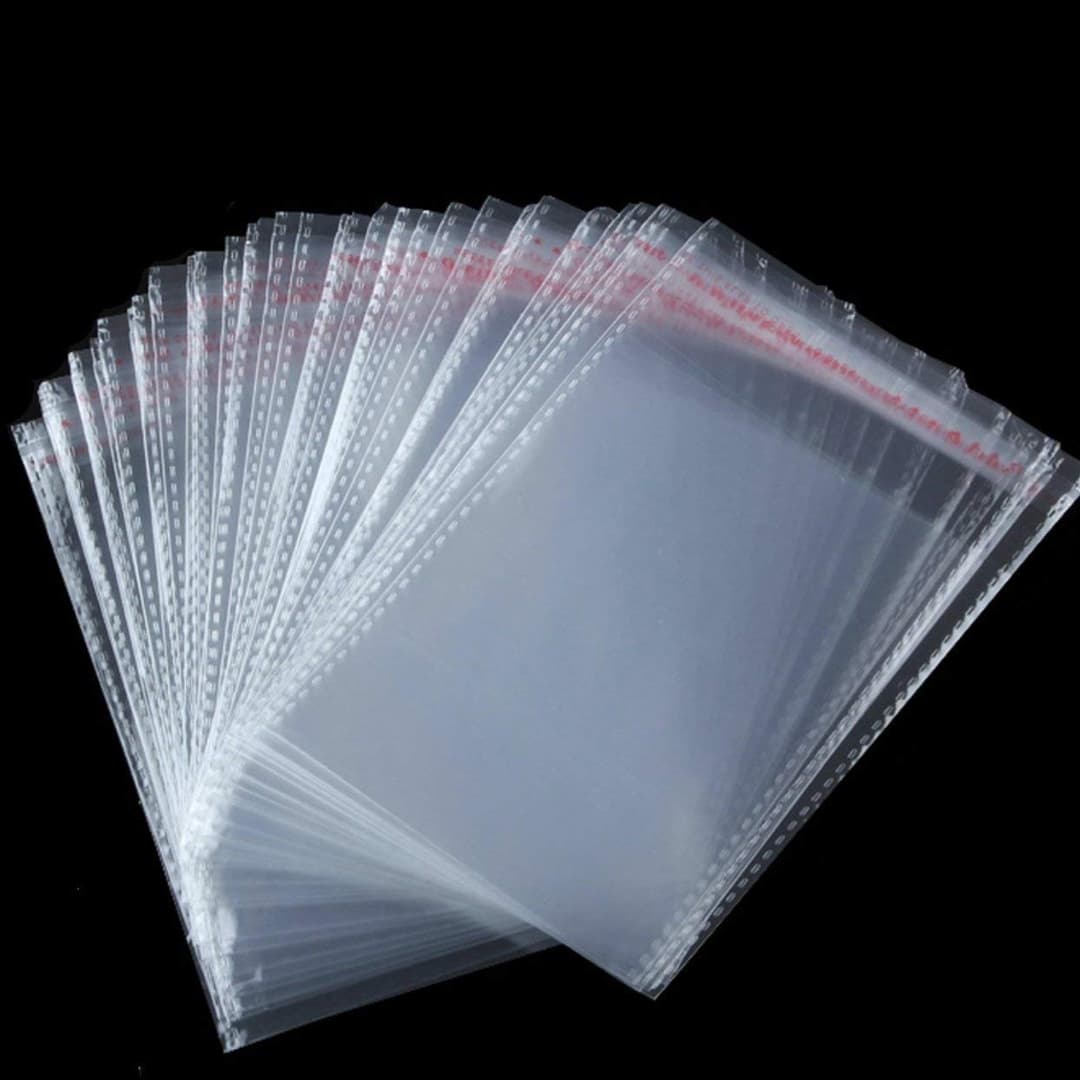 Plastic Poly Clear Bags Small 5 X 7 , 6x8 , 4x5 Inch Pouches Transparent | Self Adhesive Bopp Bags Pack Of - 100 Pieces