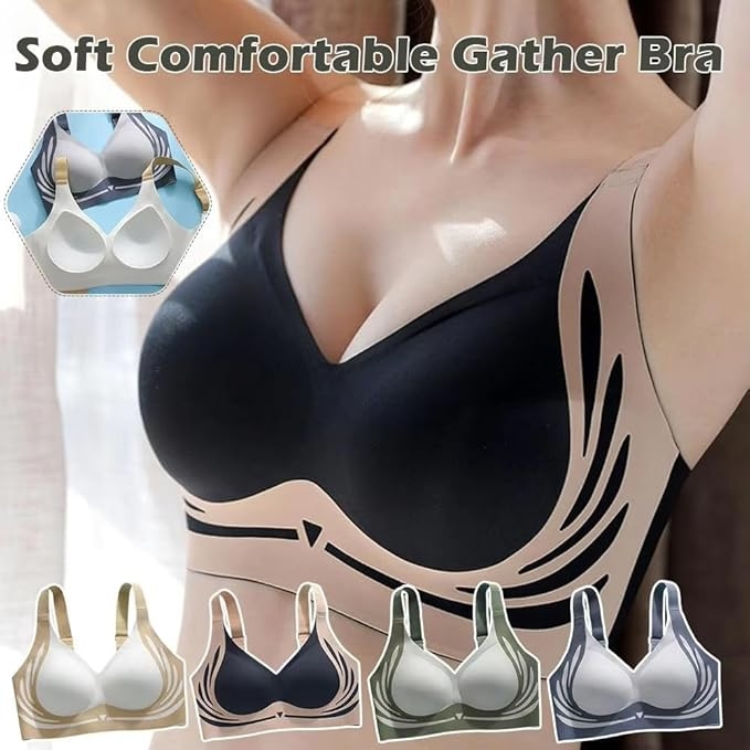 seamless, wireless push-up bra for women, with a full-back coverage design for support and comfort. 6