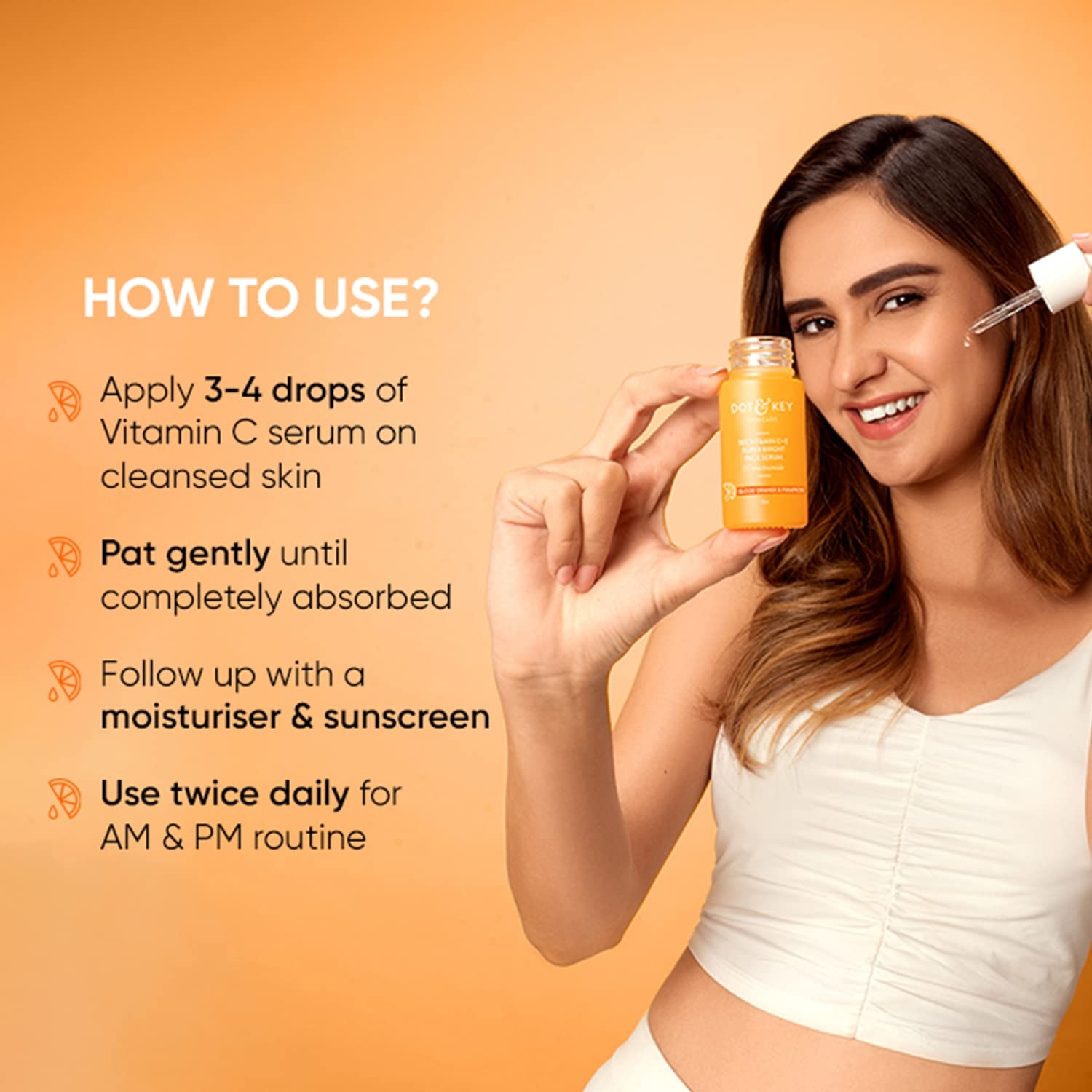 Dot & Key 10% Vitamin C + E, 5% Niacinamide Serum | Vitamin C Serum For Glowing Skin | Fades Dark Spots | Vit C with Blood Orange & Pumpkin | For Uneven & Dull Skin | For All Skin Types | 20ml 4