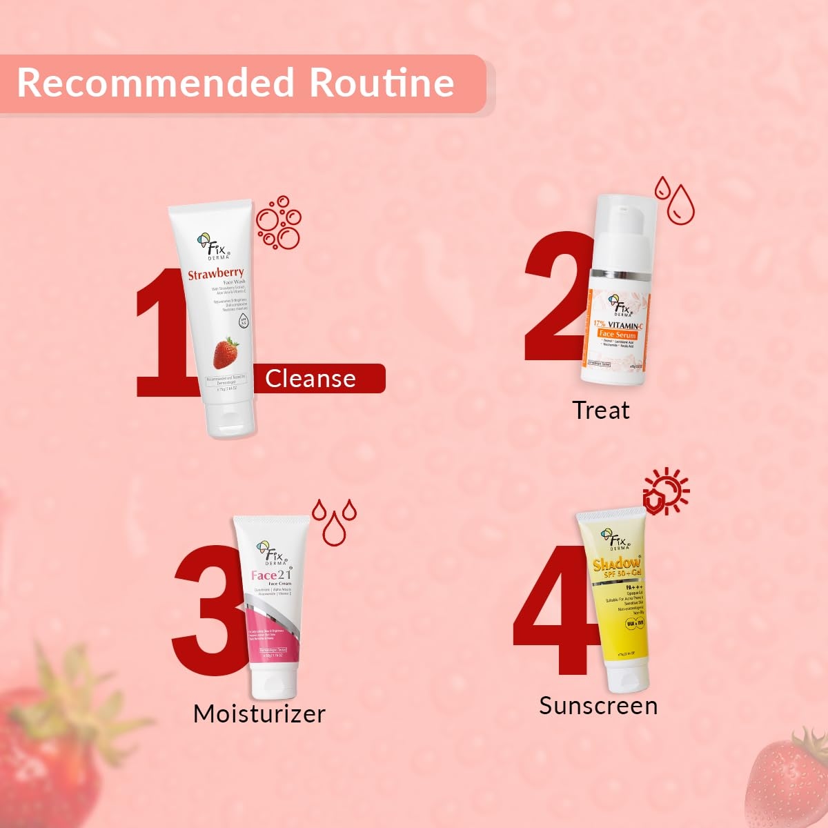 FlXDERMA Strawberry Face Wash with Vitamin E & Strawberry Extract (75g) Ratings 1 8