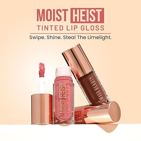 Swiss Beauty Moist Heist Tinted Lip Gloss | Colour + Shine | Moisturises | With Vitamin E | Non-Sticky | Long-Lasting | Shade- 4. Brown Scheme, 4.8g 2