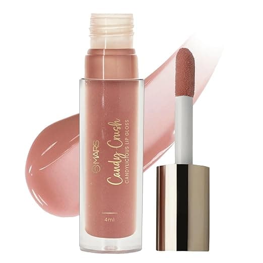 MARS Candylicious Sheer Lip Gloss for Women | Hydrating & High Shine | Lightweight | Non-Sticky | Enriched with Vitamin-E, Hyaluronic Acid & Avocado Ester (4.0ml) (01-CANDY CRUSH