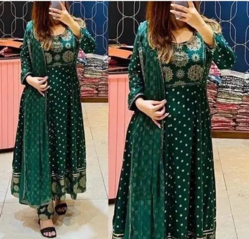 Pure cotton Anakarkali set for summer 2