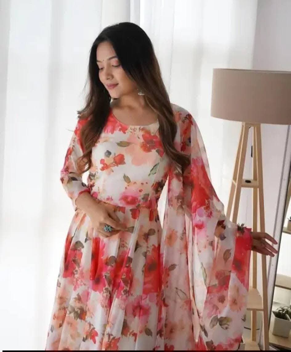 New printed anakarkali dress 1