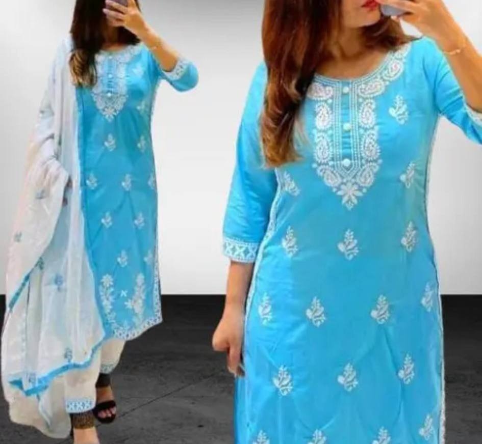 Chickenkari kurti set 3