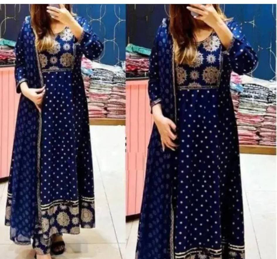 Pure cotton Anakarkali set for summer 3