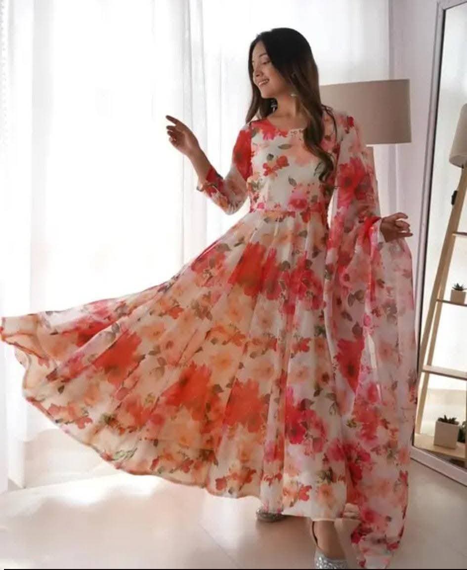 New printed anakarkali dress 2