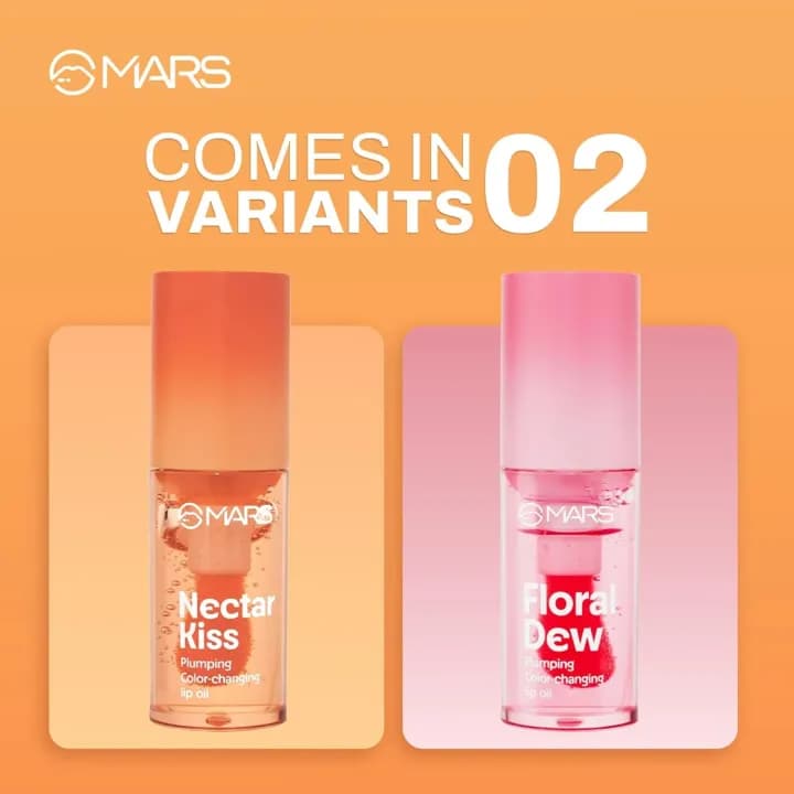 Allure Cosmetics MARS Plumping Color Changing Lip Oil | 4.8ml | With Fat Applicator | Skin Nourishing Ingredients - Olive Fruit Oil, Jojoba Oil | Hydrating & Moisturising | Plumping Effect - By Allure Comsetics 3