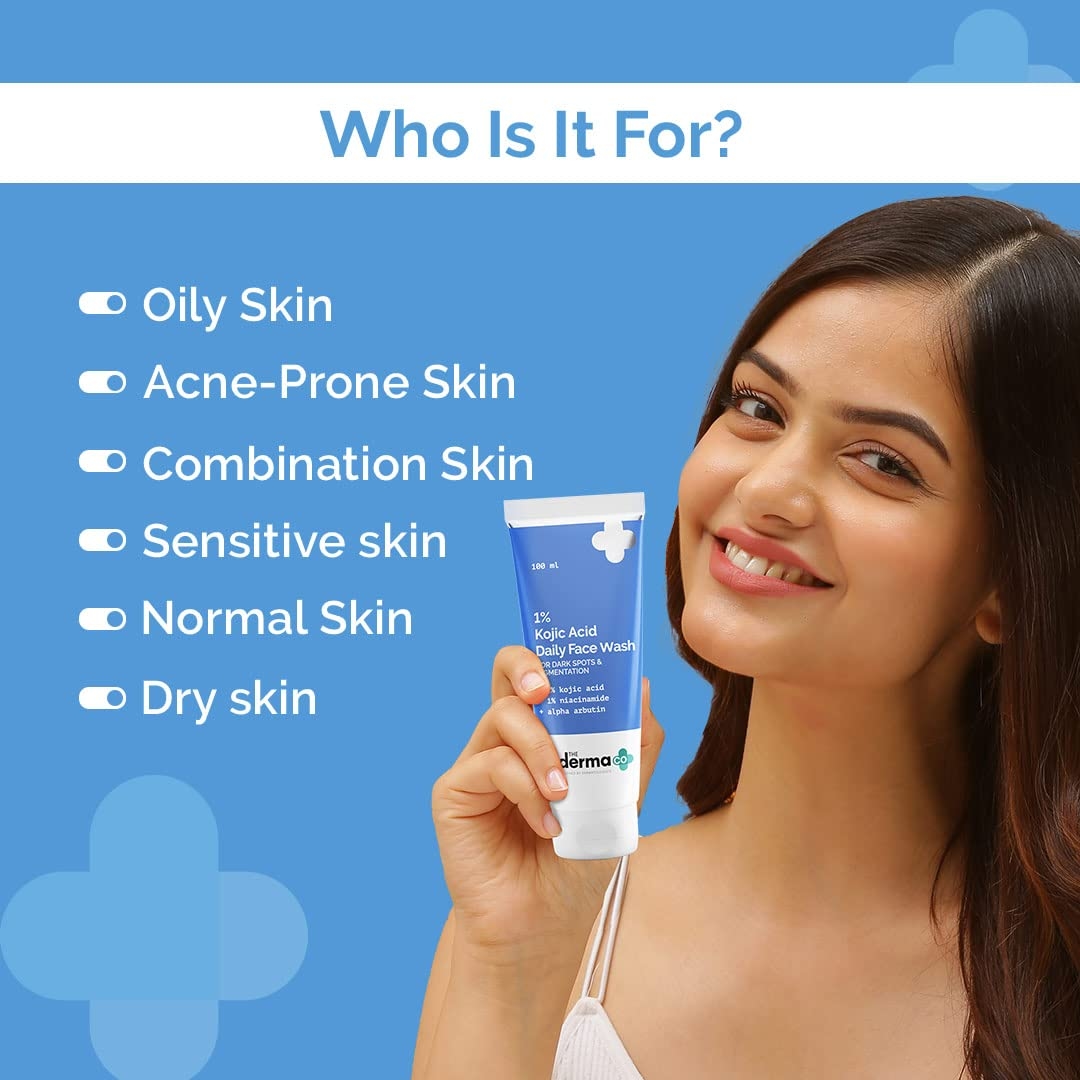 The Derma Co 1% Kojic Acid Face Wash with Niacinamide & Alpha Arbutin For Dark Spots & Pigmentation - 100ml 2