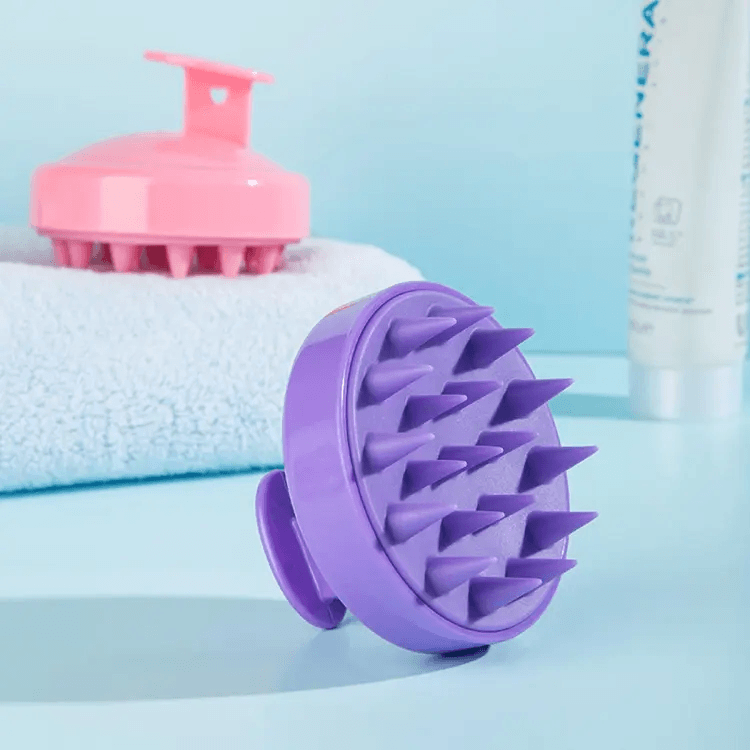 Round Hair Scalp Massager Shampoo Hair Brush , Super Soft Bristles, Exfoliating, Anti-Dandruff (Color May Vary) 1
