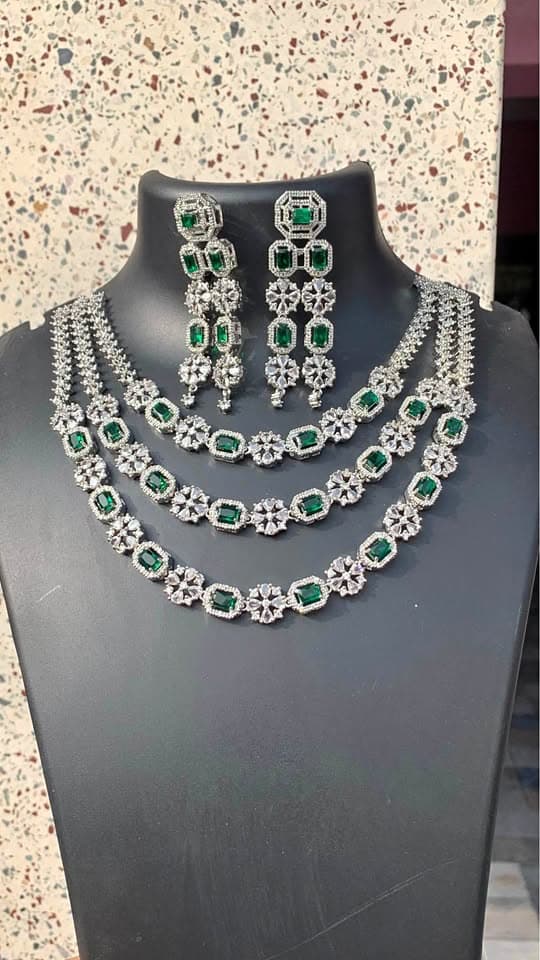Three Layer Ad set High Quality Necklace 4