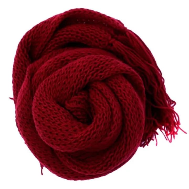 Maroon Plain Woolen Scarves For Men 1