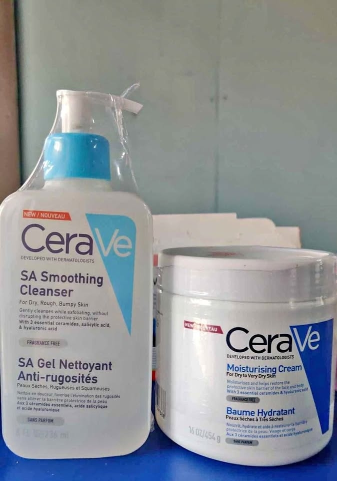 CeraVe moisturizer and CeraVe cleanser combo set 1