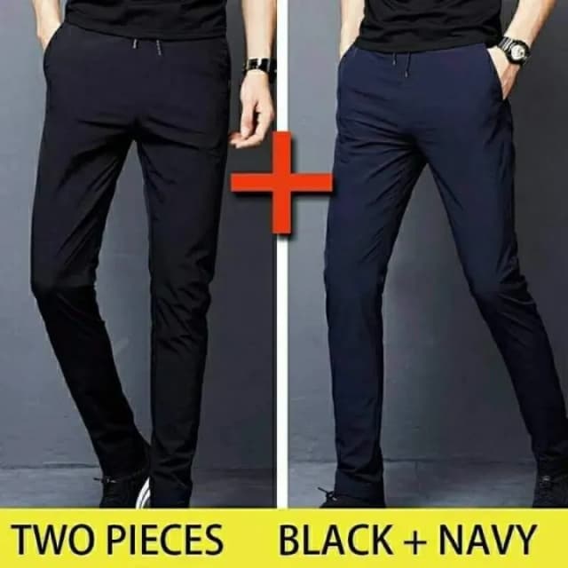 Summer Stretchable Trouser Pants for Men - Set of 2 - Fashion | Trousers For Men | Men's Wear | Summer Trousers |