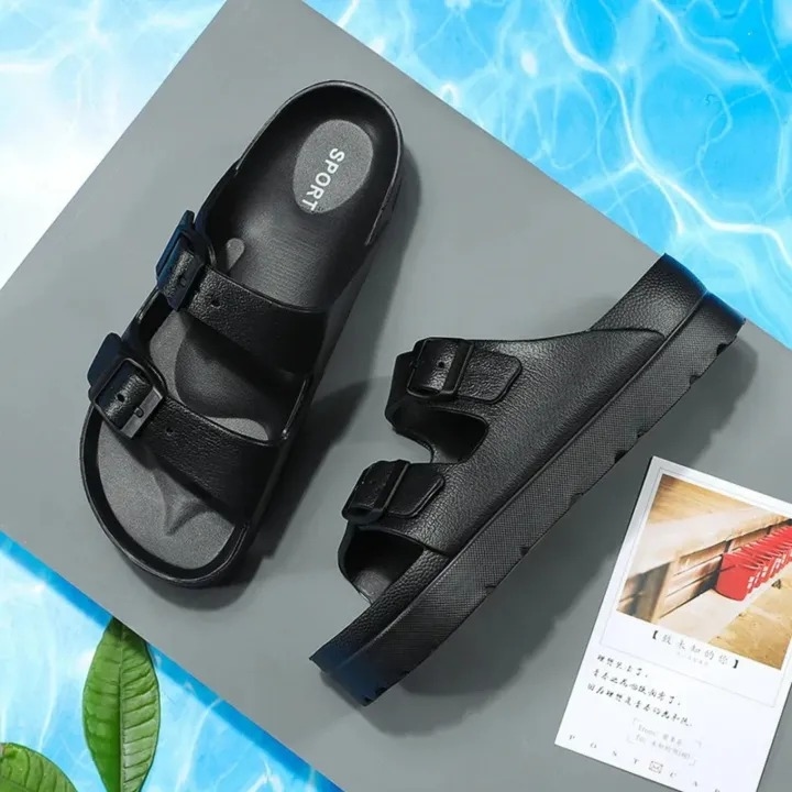 2023 Newcomer Korean Summer Fashion Women Slipper Sandal Buckle Design Thick Sole - Fashion | Womens Footwear | 1