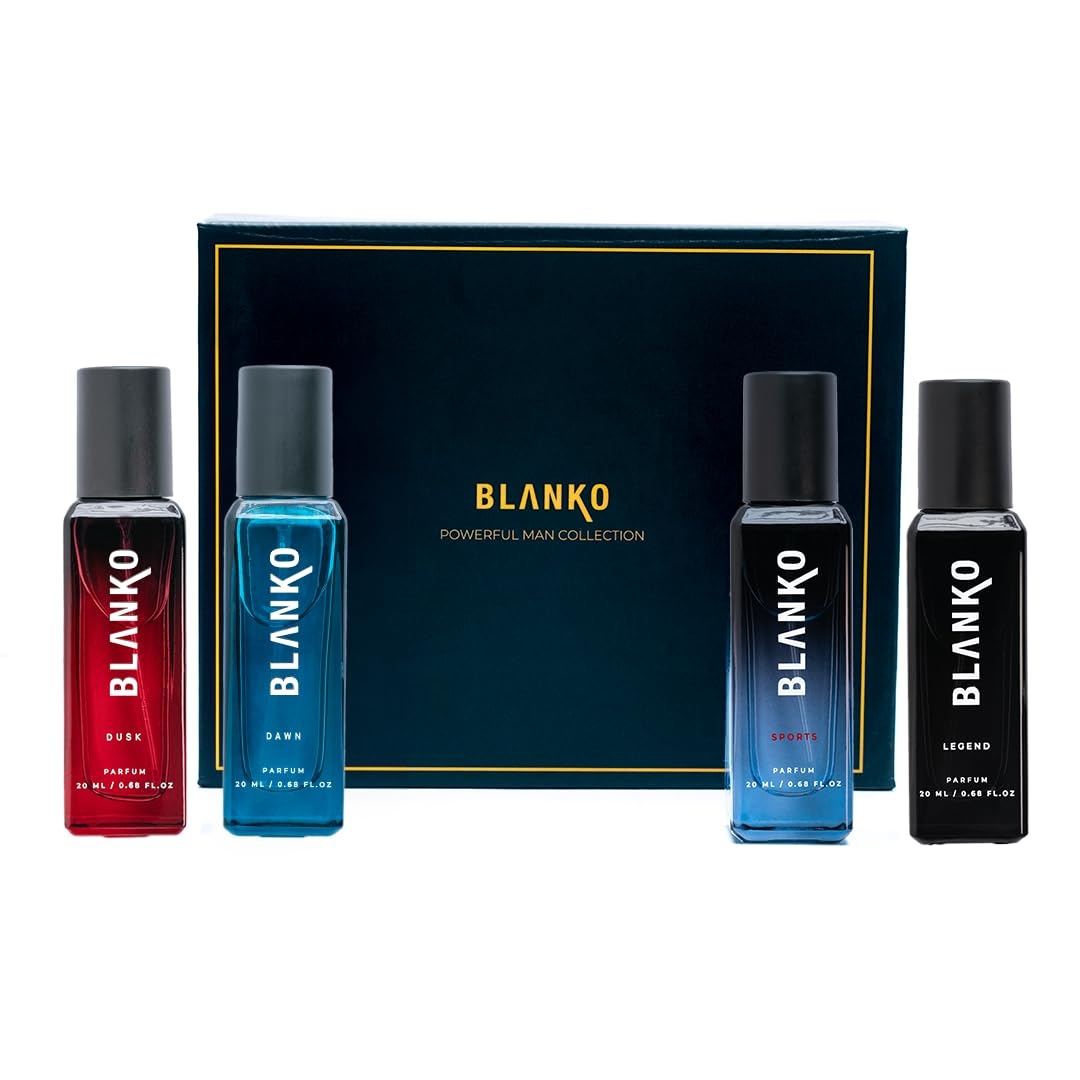 BLANKO Powerful Men Perfume Collection (4x20ml) | Longest Lasting Mens Dawn Scented Liquid Perfume With Time Lock Technology | Luxury Fragrance Gift Set For Husband, Father, Brother 7