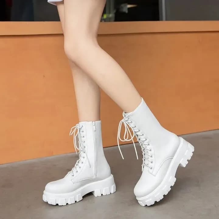 2023 New Thicken Winter Knight Boots Women Knee High Long Square Heel Retro Thick Motorcycle Boots