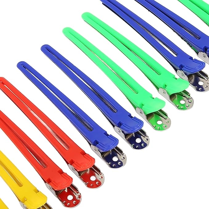 Hair Clip Professional Hairdressing Cutting Salon Styling tools Section Aluminum Plastic Hair Clips 12 Pcs Set 2